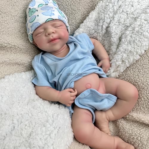 Oppaionaho 19'' Pascale Ganzkörper Silikon Reborn Babypuppe, Neugeborenen-Jungenpuppe mit Realistische Aussehen (Mädchen- Kaukasisch) von Oppaionaho