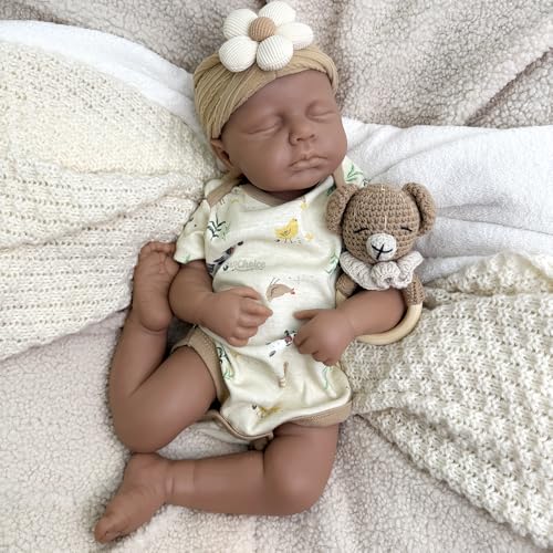 Oppaionaho 20" Silicone Realistic Baby Dolls - Soft Full Body Silicone Reborn Baby African American Lifelike Unpainted Newborn Infant DIY Blank Girl Doll Oppaionaho 20" Silicone Realistic Baby Dolls - Soft Full Body Silicone Reborn Baby African American Lifelike Unpainted Newborn Infant DIY Blank Girl Doll von Oppaionaho
