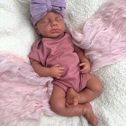 Oppaionaho 20" Silicone Realistic Baby Dolls - Soft Full Body Silicone Reborn Baby Doll Lifelike 3D Painted Newborn Infant African American Black Girl Oppaionaho 20" Silicone Realistic Baby Dolls - Soft Full Body Silicone Reborn Baby Doll Lifelike 3D Painted Newborn Infant African American Black Girl von Oppaionaho