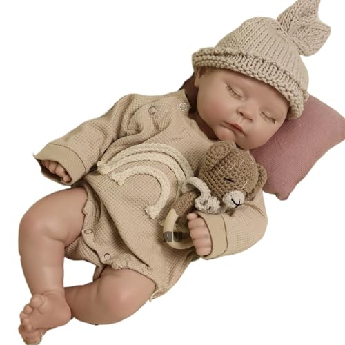 Oppaionaho 45 cm große lebensechte Reborn-Babypuppen – Neugeborener Junge, 3,2 kg, aus Platin-Silikon, anatomisch korrekt, schlafend, lebensecht, mit Geschenkbox, Bemalt Oppaionaho 45 cm große lebensechte Reborn-Babypuppen – Neugeborener Junge, 3,2 kg, aus Platin-Silikon, anatomisch korrekt, schlafend, lebensecht, mit Geschenkbox, Bemalt von Oppaionaho