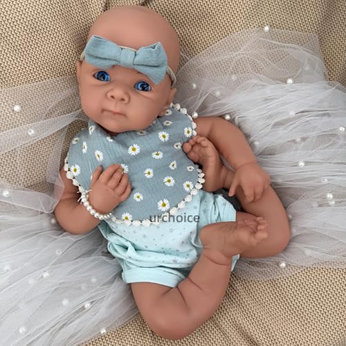 Oppaionaho 48CM Lebensechte Ganzkörper-Silikon-Reborn-Babypuppen Mädchen, Realistisch Weiche, Anatomisch Korrekte Neugeborenenpuppe, Geschenk (Braun) von Oppaionaho