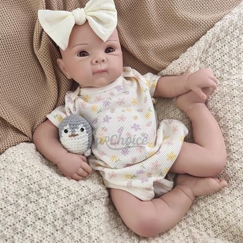 Oppaionaho 48CM Lebensechte Ganzkörper-Silikon-Reborn-Babypuppen Mädchen, Realistisch Weiche, Anatomisch Korrekte Neugeborenenpuppe, Geschenk (Kaukasisch) von Oppaionaho