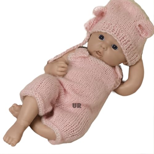 Realistische 45 cm große Ganzkörper-Silikon-Babypuppe, lebensechte Reborn-Puppe, Mädchen mit offenen Augen, badbar, anatomisch korrektes Neugeborenes, weicher Körper und flexible Gliedmaßen, Unbemalt von Oppaionaho