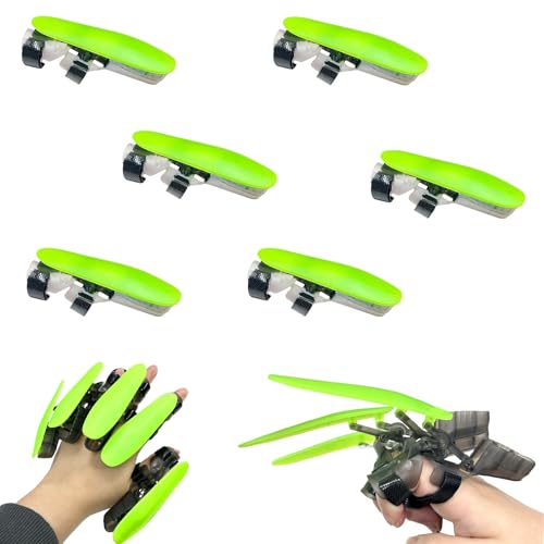 OptiPlay Retractable Plastic Cosplay Wolfsklaue, 6 Stuck Realistische Cosplay Einziehbare Krallen，Erweiterbare Kunststoff Wölfkrallen, 3D Cosplay Wolfkrallen, für Halloween Party Dekoration (Grün) von OptiPlay