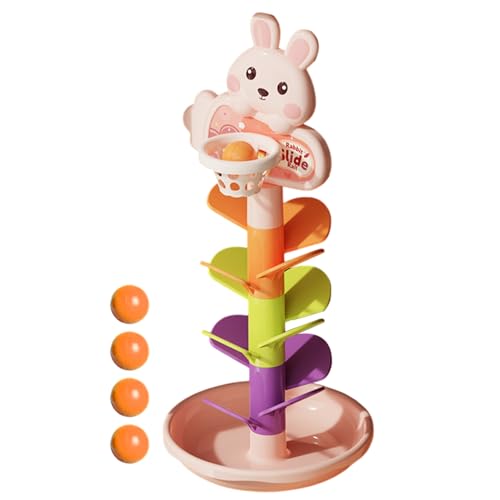 Ball Tower, Interactive Ball Drop Toy for Kids, Stacking Swirling Track Ramp Activity, Fun and Educational Toy, Interactive Plaything for, Boys and Girls von Opvonxeh