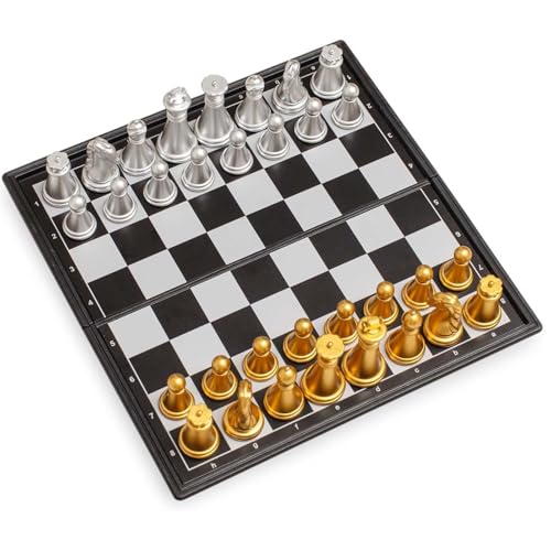CHESS SET - Faltbares magnetisches Brettspiel für interaktives Spiel, tragbares Strategiespielzeug mit logischer Denken, Aktivitäten für Anfänger, Jugendliche, Studenten, Erwachsene, Reisen und Roadtr CHESS SET - Faltbares magnetisches Brettspiel für interaktives Spiel, tragbares Strategiespielzeug mit logischer Denken, Aktivitäten für Anfänger, Jugendliche, Studenten, Erwachsene, Reisen und Roadtr von Opvonxeh