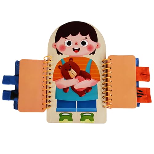 Dressing Boards,Lernspielzeug Lebenspraktische Fähigkeiten - Tragbares Holzspielzeug Ab 3 Jahre Für Zuhause Kindergarten Auto Reise Feinmotorik von Opvonxeh