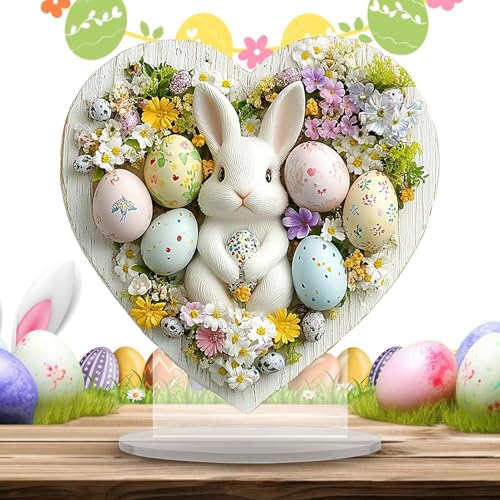 Easter Tischschild, Ostereierdekoration, Acryl-Tischschild, festliches Centerpiece Decoration, Tischschild für Zuhause, Osterfeiertags-Tischdekoration, 2D-Acryl-Tischdekoration, Tischdekoration, Easter Tischschild, Ostereierdekoration, Acryl-Tischschild, festliches Centerpiece Decoration, Tischschild für Zuhause, Osterfeiertags-Tischdekoration, 2D-Acryl-Tischdekoration, Tischdekoration, von Opvonxeh