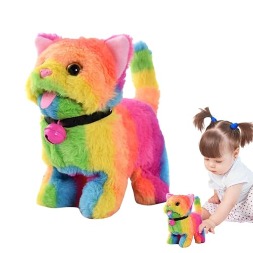 Electric Plush Cat, Realistic Interactive Pet, Battery Operated Toy, Wagging Tail Motion, Portable and Sturdy Fun Toy, Meowing Sound Feature, Perfect for Children Electric Plush Cat, Realistic Interactive Pet, Battery Operated Toy, Wagging Tail Motion, Portable and Sturdy Fun Toy, Meowing Sound Feature, Perfect for Children von Opvonxeh