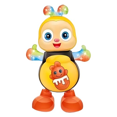 Elektrische tanzende Biene, tanzende Biene für | Elektrische Musikspielzeug, Bee Toys, Lernspielzeug, singendes Tier, interaktives Spielzeug mit Cartoon-Biene mit Lichtern und Musik, gefüllt von Opvonxeh