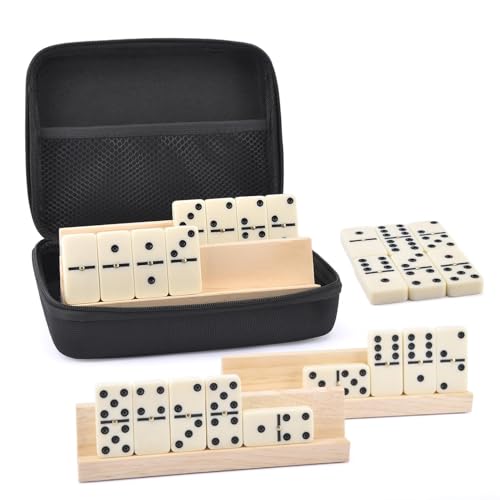Opvonxeh Domino Game Set, Vintage Domino Game with Case, Traditional Design Dominos, 8.66x7.09x2.36 inches Easy Carry Board for Family Gatherings, Dormitory Fun, and Travel Entertainment Opvonxeh Domino Game Set, Vintage Domino Game with Case, Traditional Design Dominos, 8.66x7.09x2.36 inches Easy Carry Board for Family Gatherings, Dormitory Fun, and Travel Entertainment von Opvonxeh