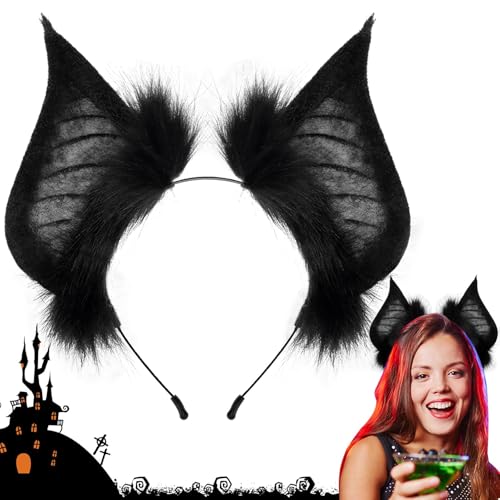 Opvonxeh Gothic Bat Ears Hair Hoop | Fancy Cosplay Headwear | Black Hair Accessories, Role Play Headband, Stage Costume Headwear, Gothic Bat Ears Headband, Black Cosplay Hair Hoop Opvonxeh Gothic Bat Ears Hair Hoop | Fancy Cosplay Headwear | Black Hair Accessories, Role Play Headband, Stage Costume Headwear, Gothic Bat Ears Headband, Black Cosplay Hair Hoop von Opvonxeh