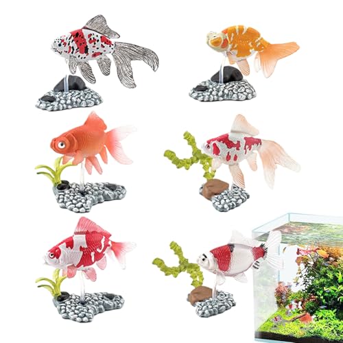 Opvonxeh Künstlicher Fisch,6 Stücke Künstliche Schwimmende Fische | Schwimmendes Dekomodell Mit Sockel Für Schwimmdisplay, Teich, Schrankuntersetzern, Badezimmer & Innenbereich Opvonxeh Künstlicher Fisch,6 Stücke Künstliche Schwimmende Fische | Schwimmendes Dekomodell Mit Sockel Für Schwimmdisplay, Teich, Schrankuntersetzern, Badezimmer & Innenbereich von Opvonxeh