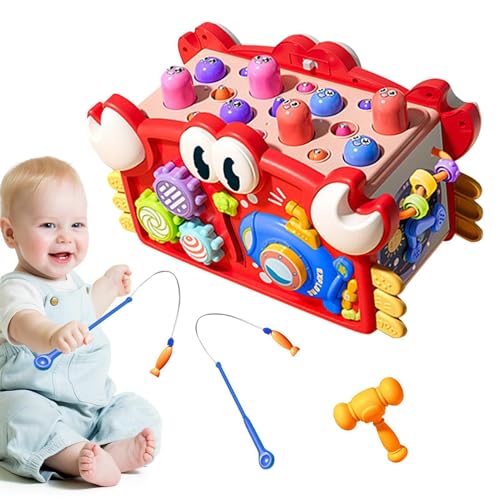 Opvonxeh Multifunctional Activity Cube, Learning Puzzle Toys,Toddler Piano and Instruments, Encourages Cognitive and Motor Skills, Activity Cube for Kids Aged 3+ 10.12x6.1x5.71 Inches von Opvonxeh