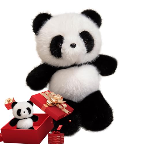 Opvonxeh Panda Stoffed Animal - süße Plüschkissenpuppe für Kinder, Mädchen, mit weichem Kuscheldesign, Tierfigur für Schlafzimmer, Sofa, Büro, Wohnzimmer, Auto, Fenster, Bett, Geburtstag von Opvonxeh