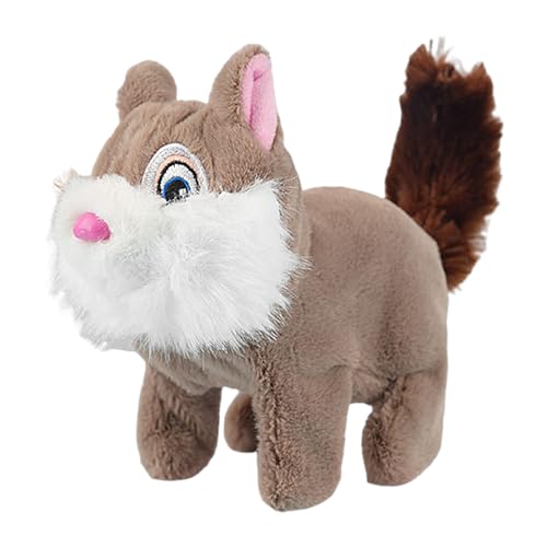 Opvonxeh Squirrel Stuffed Animal, Interactive Walking Toy, Electric Plush, Sturdy Soft Comforting Doll, 7.48x3.15x6.1 inches Portable Engaging Plush for Kids, Teens, and Gift Giving von Opvonxeh