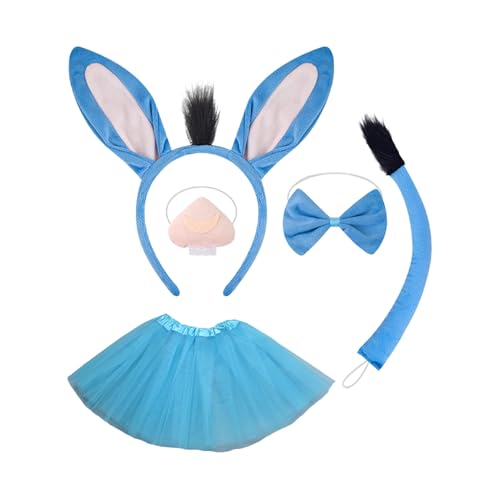 Opvonxeh Tierkostüm Set Kids, Kinder Tierkleid Kostüme,Kleinkindstier -Ohrstirnband | Masquerade Fancy Keilungsnase Rockschwänze für Halloween pelzige Kopfbedeckung Opvonxeh Tierkostüm Set Kids, Kinder Tierkleid Kostüme,Kleinkindstier -Ohrstirnband | Masquerade Fancy Keilungsnase Rockschwänze für Halloween pelzige Kopfbedeckung von Opvonxeh