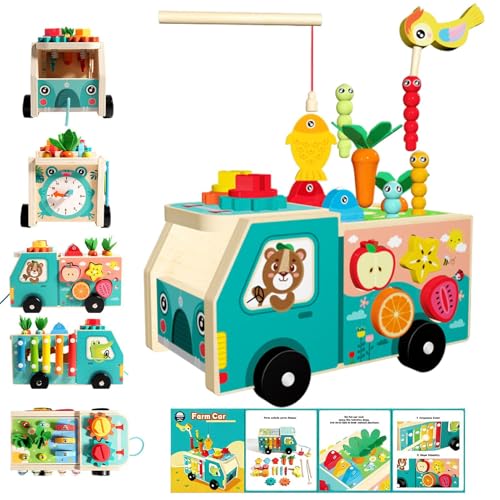Opvonxeh Toys – Lernspiel für frühes Lernen, Rettich-Traktionsspielzeug mit Farberkennung, Aktivität für Kleinkinder und Kinder von Opvonxeh