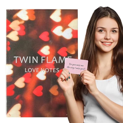 Opvonxeh Twin Flame Love Notes Tarot, Oracle Cards Deck, Fate Wahrsagkarten, Love Game, Design, Great for Entertainment Or Fortune-Telling, 45 Blatt von Opvonxeh