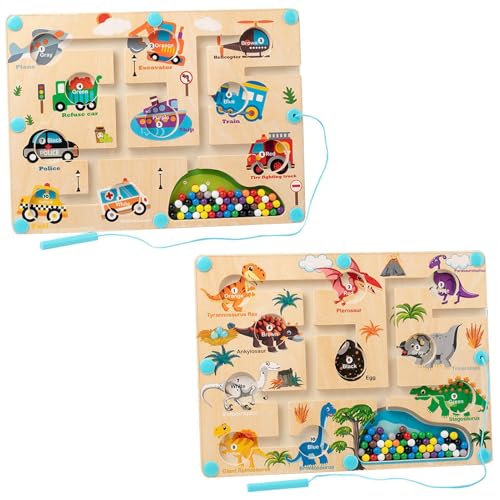 Opvonxeh Wooden Color Matching Game, Magnetic Dinosaur & Car Themes Toddler Fine Motor Travel, Puzzle Activity Board Fine Motor Skills Toys, Fun Learning Toy for Kids’ Development Opvonxeh Wooden Color Matching Game, Magnetic Dinosaur & Car Themes Toddler Fine Motor Travel, Puzzle Activity Board Fine Motor Skills Toys, Fun Learning Toy for Kids’ Development von Opvonxeh