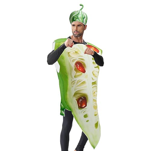 Pflanzliches Kostüm – Halloween-Cosplay-Outfit aus Polyester für Comedy-Performance, auffälliges Design mit bequemer Passform, Anziehanzug für Geburtstag, Event von Opvonxeh
