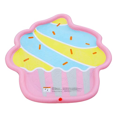 Sprinkler Pad für Kinder, Wassersplashing, Schwimmbadspielzeug, interaktive Outdoor-Wassermatte, 66,93 x 66,93 Zoll Summer Backyard Fun, Kinder, Mädchen, und Dogs Alter 3 Up von Opvonxeh