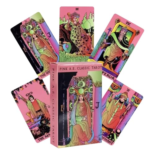 Tarot Cards for Beginners, Oracle Card Set, 78 Piece Spirit Deck with Guidebook, Positive Energy Reading Tool, Ideal for Witch, Journal Spreads, Christmas, Horror Theme 10.2x6.3cm von Opvonxeh