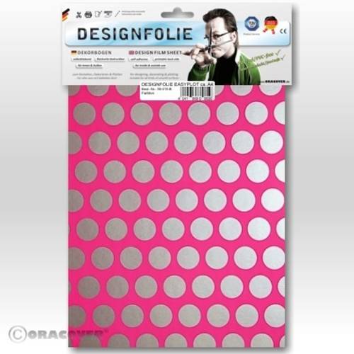 Oracover 90-014-091-B Designfolie Easyplot Fun 1 (L x B) 300mm x 208mm Neon-Pink-Silber (fluoreszier von Oracover