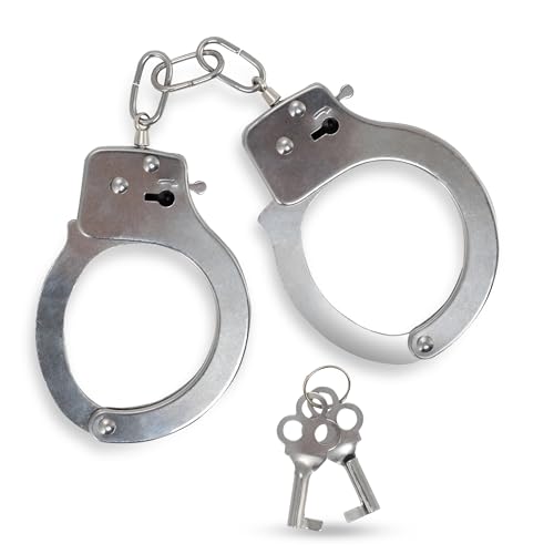 Oramics Handschellen für Kinder, Polizei Handschellen aus Edelstahl mit 2 Schlüssel, zum Räuber und Gendarm Spielen für Fasching und Karneval Oramics Handschellen für Kinder, Polizei Handschellen aus Edelstahl mit 2 Schlüssel, zum Räuber und Gendarm Spielen für Fasching und Karneval von Oramics