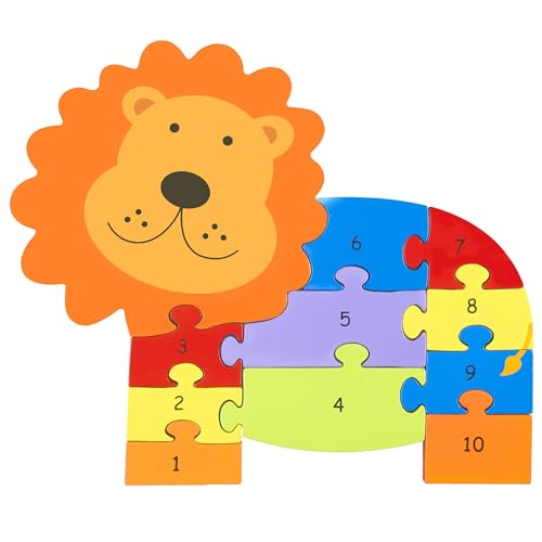 Orange Tree Toys Lion OTT05599 Zahlenpuzzle Löwe, Bunt von Orange Tree Toys