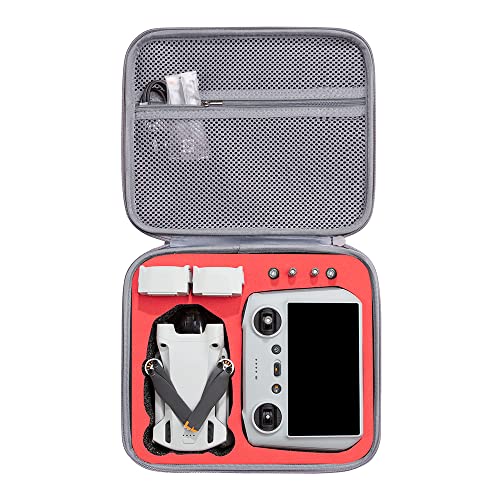 OrangeClub Tragetasche für DJI Mini 3 PRO tragbare Reisetasche für DJI Mini3 PRO Drohnen zubehör RC Drone Controller RC&RC N1 Travel Box (red) von OrangeClub