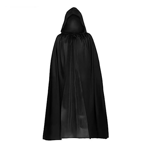 Medieval Black Hooded Robe, Halloween-Kapuzenumhänge Für Herren Damen Gruselige Umhänge Für Halloween-Party Rollenspiele Hexenprinz Prinzessin Umhänge Unisex HexenkostüM VampirUmhänge (Black, M) Medieval Black Hooded Robe, Halloween-Kapuzenumhänge Für Herren Damen Gruselige Umhänge Für Halloween-Party Rollenspiele Hexenprinz Prinzessin Umhänge Unisex HexenkostüM VampirUmhänge (Black, M) von Orbgons