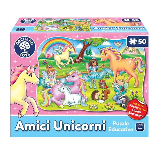 Amis Unicornes Lernpuzzle 50 Teile für Kinder ab 4 Jahren (Italienische Ausgabe) von Orchard Toys