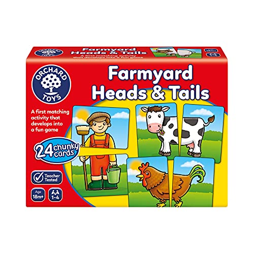 Orchard Toys Farmyard Heads and Tails Game, Memory & Matching Pairs Card Game, Snap Cards for Barn, Farm & Animal Theme, Kids Educational Games and Toys for Toddler and Preschool, 18-Month-Old and Up von Orchard Toys