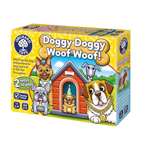 ORCHARD TOYS Doggy Doggy Woof Woof!, pädagogisches und lustiges Matching- und Gedächtnisspiel, ideal für Kinder im Alter von 2–6 Jahren von Orchard Toys