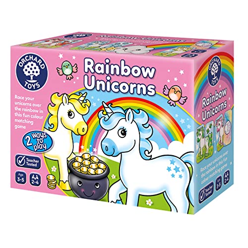 Orchard Toys Rainbow Unicorns Memory Matching Game for Learning Colours. First Board Game for 3+ Year Olds, Toddlers, Kids, Family Game. Perfect for Gifts, Party and Educational Toy von Orchard Toys