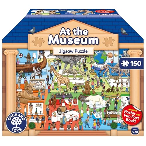 Orchard Toys at The Museum Puzzle, 150 Teile Puzzle, inklusive 16-seitigem Faktenheft und riesigem Poster, Lernpuzzle für 5-10 Jährige von Orchard Toys