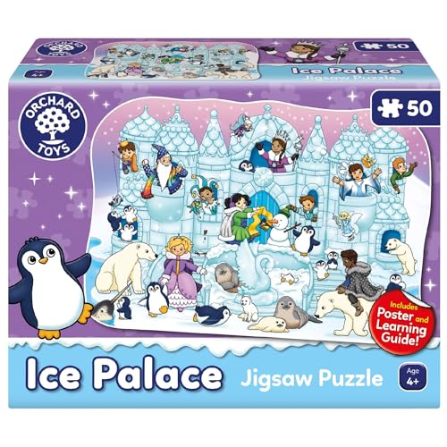Orchard Toys Puzzle Eispalast, 50-teiliges Puzzle, inklusive Poster und pädagogischem Lernen, perfekt für Kinder ab 4 Jahren, entwickelt Hand-Augen-Koordination von Orchard Toys