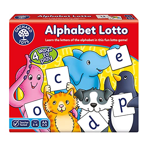 Orchard Toys Alphabet Lotto Game, Learn The Letters of The Alphabet, Fun Memory Game for Children Age 3-6. 4 Ways to Play! Educational Toy von Orchard Toys