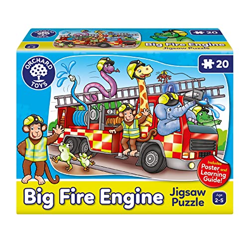 Orchard Toys - Orchard Toys Großes Feuerwehrauto-Puzzle, 20-teiliges, geformtes, lehrreiches Puzzle für Kinder von Orchard Toys