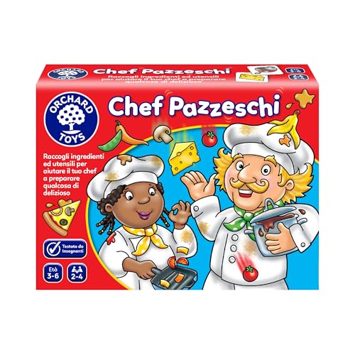 Orchard Toys Chef Pazzeschi – Lernspiel zum Kombinieren und Gedächtnis für Kinder von 3 bis 7 Jahren (italienische Ausgabe) von Orchard Toys