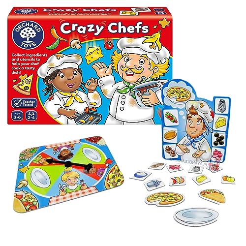 Orchard Toys Crazy Chefs Game, Educational Matching and Memory Game for Children Age 3-6, Perfect for Kids, Family Game, Gift von Orchard Toys