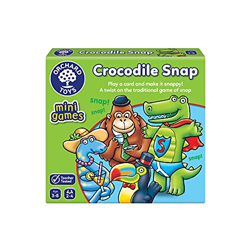 Orchard Toys Crocodile Snap Mini Game, Small and Compact, Travel Game, Holiday Game, Classic Game, Perfect for Kids Age 3-8 von Orchard Toys