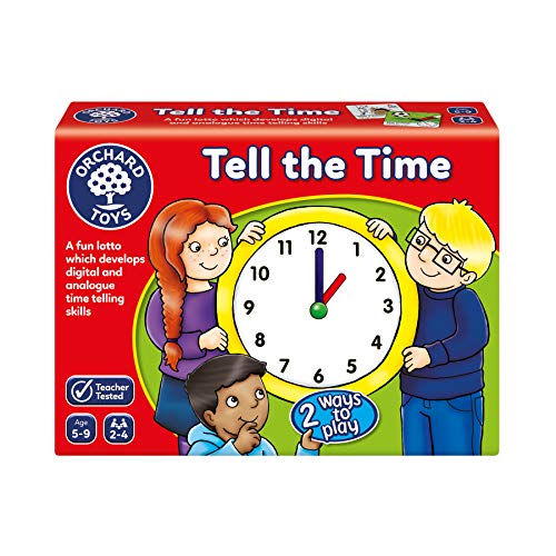 Orchard Toys Tell the Time Game, Educational Time Telling Game, Memory Game, Helps Practise Digital and Analogue Time Telling, For Children Age 5-9 von Orchard Toys
