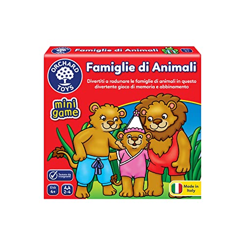 Orchard Toys Familien von Tieren - Lernspiel für Kinder von 4 bis 8 Jahren (italienische Ausgabe) von Orchard Toys