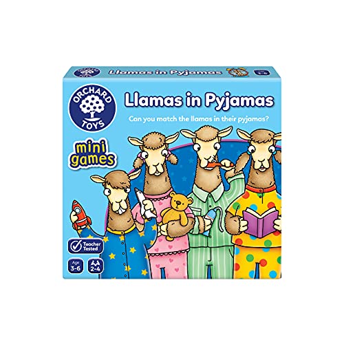Orchard Toys Llamas in Pyjamas Mini Game, Small and Compact, Travel Game, Educational Game, Holiday Game, Perfect for Toddlers, Kids Age 3-6 von Orchard Toys