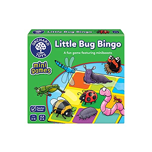 Orchard Toys Little Bug Bingo Mini Game, Small and Compact Game, Travel Game, Bingo Game for Children Age 3-6, Family Game, Toys von Orchard Toys