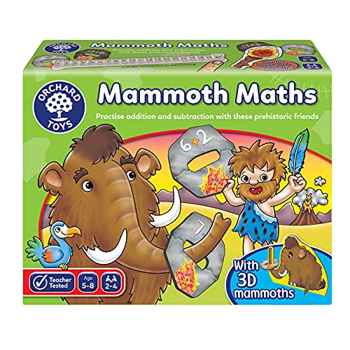 Orchard Toys Mammoth Maths Game, Educational Addition and Subtraction Game, Magic Viewer Reveals The Answer, Educational, Fun and Interactive, Age 5-8 von Orchard Toys
