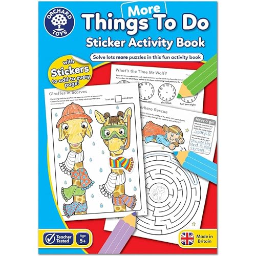Orchard Toys More Things To Do Sticker Colouring Activity Book, Educational Colouring Activity Book for Kids Age 5 Years +, Perfect for Parties. Orchard Toys More Things To Do Sticker Colouring Activity Book, Educational Colouring Activity Book for Kids Age 5 Years +, Perfect for Parties. von Orchard Toys