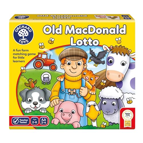 Orchard Toys Old Macdonald Lotto, A Farm Themed Memory Game, for Children Age 2-6, Perfect First Game, Party Gift, Educational Toy von Orchard Toys